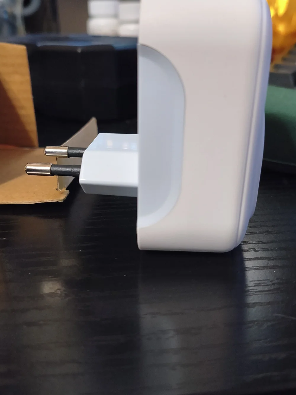 US TO EU/DE Dual USB & USB-C Wall Outlet Charger Adapter - White